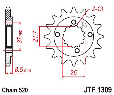 Звезда Ведущая Jtf1309-13